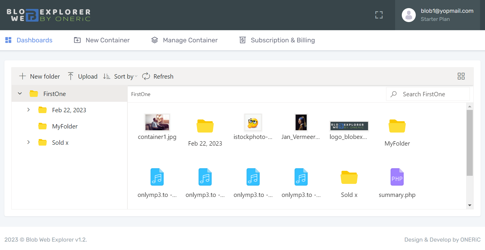Blob Web Explorer Azure Blob Storage Container Web Explorer